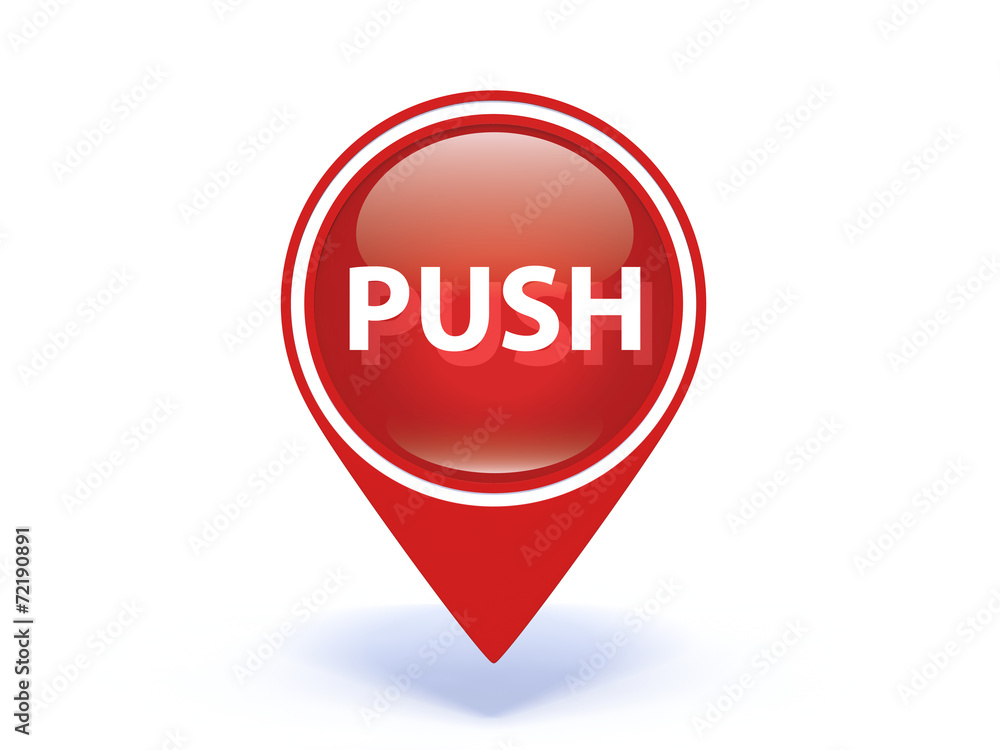 push pointer icon on white background push pointer icon on white background