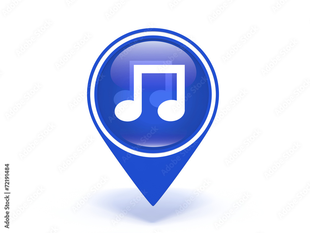 music pointer icon on white background music pointer icon on white background