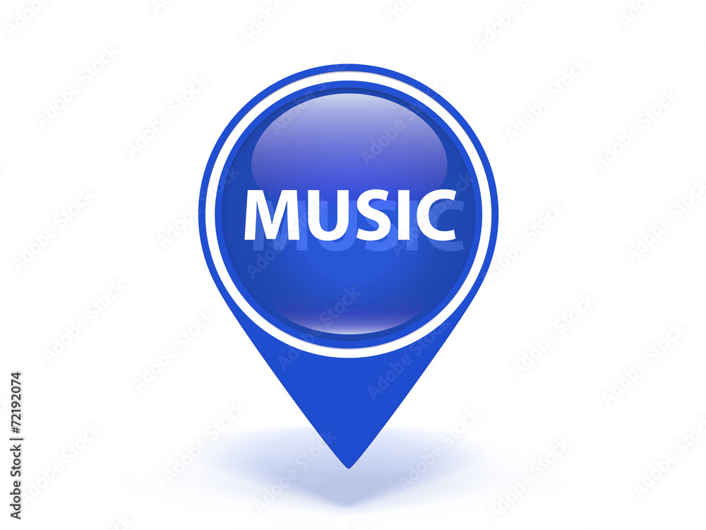 music pointer icon on white background music pointer icon on white background