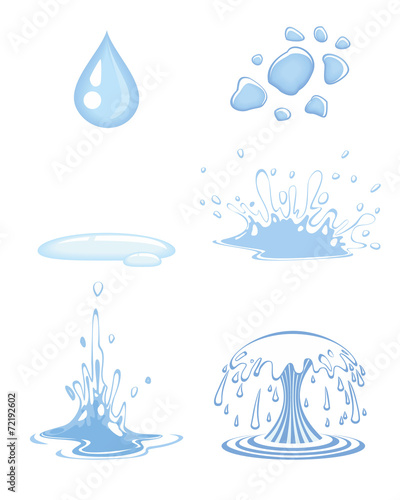 Water drops set