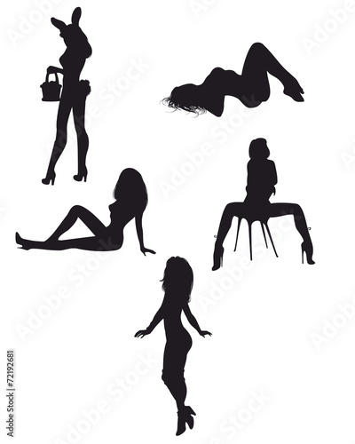 Sexy girls silhouettes