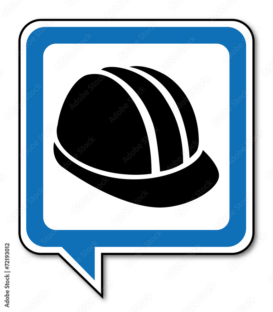 Logo port du casque obligatoire. Stock Vector | Adobe Stock