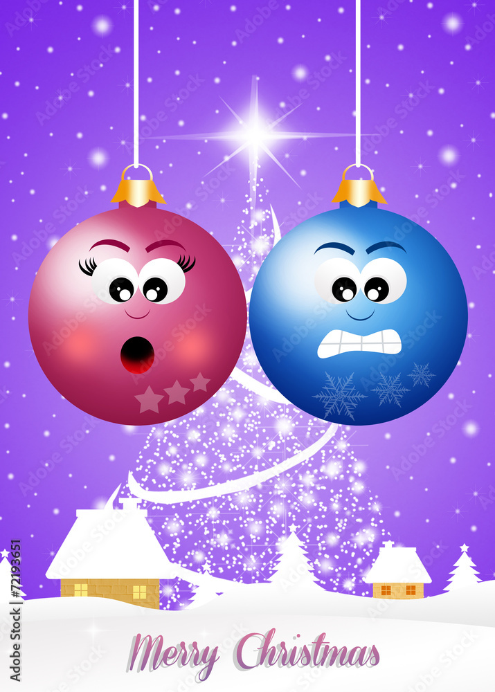 Fototapeta premium funny Christmas ball