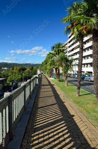 Boulevard of Pyrenees in the French town Pau