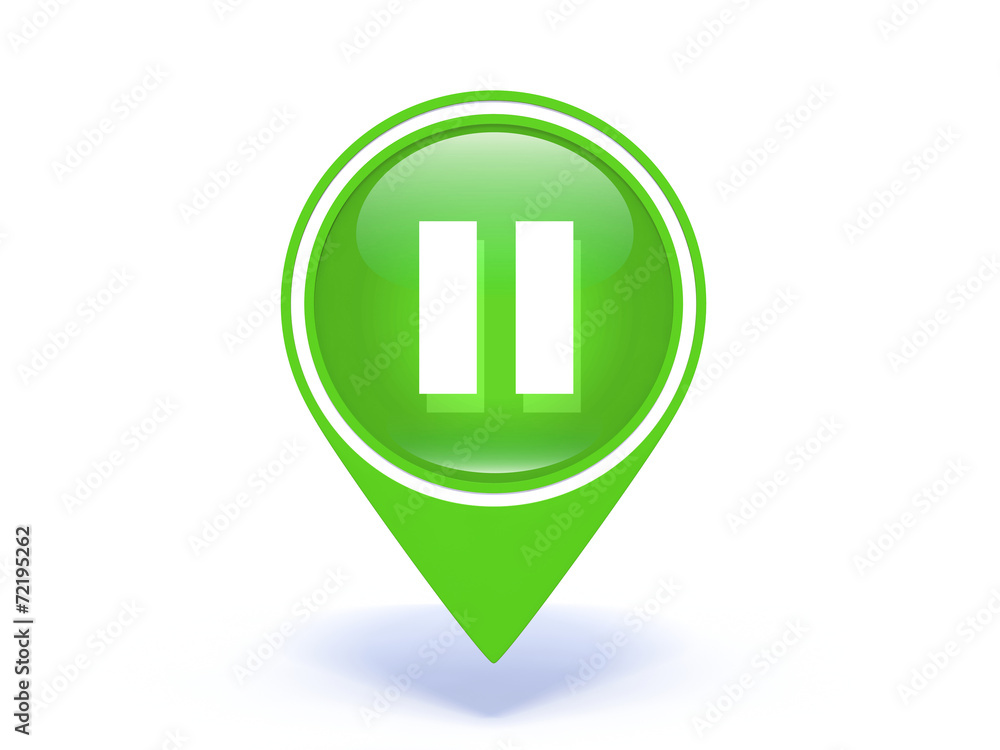 pause pointer icon on white background pause pointer icon on white background