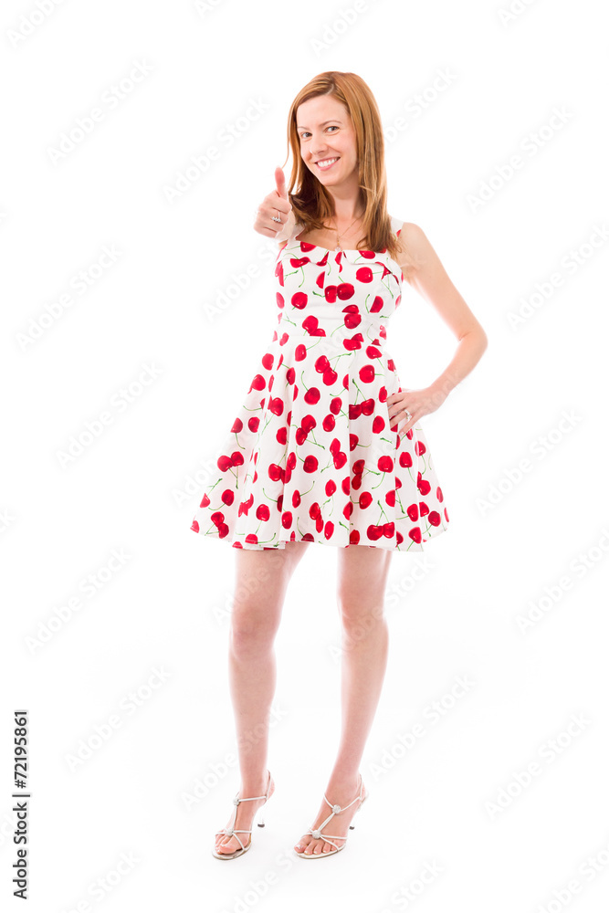 model isolated positive attitude thumbs up model isolated positive attitude thumbs up