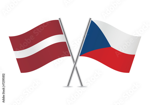 Free Download Czech and Latvian flags. Vector illustration. - GFXLoad