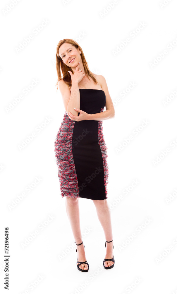 model isolated on plain background thinking model isolated on plain background thinking