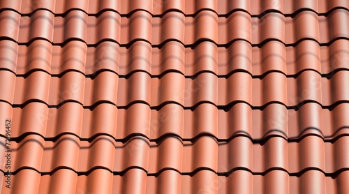 Clay tile roof background