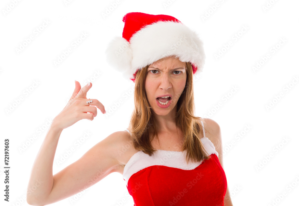 model isolated on plain background nagging scolding with finger model isolated on plain background nagging scolding with finger