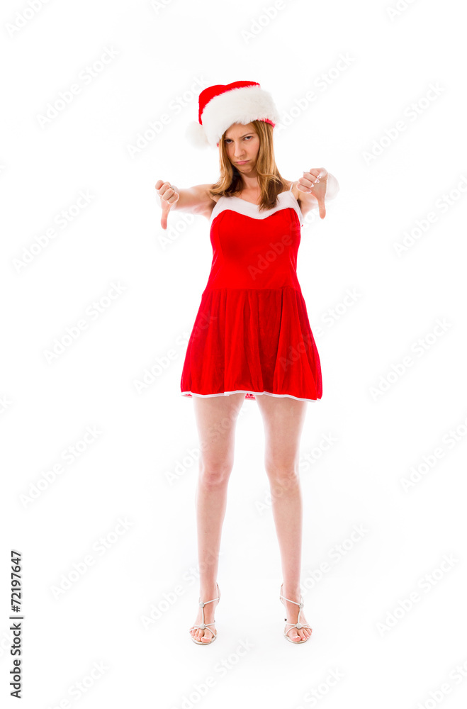 negative model showing thumbs down negative model showing thumbs down