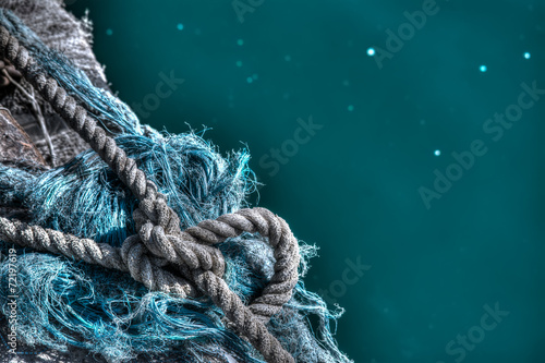 Tied rope on a fisherman net by the sea in hdr © Gabriele Maltinti