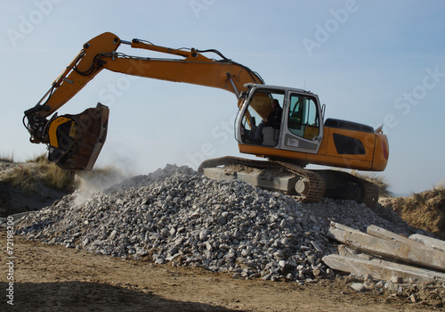 Bagger in Betrieb