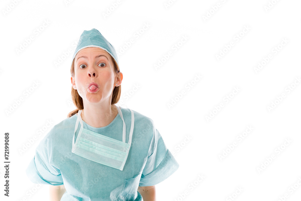 model isolated on plain background face sticking tongue out model isolated on plain background face sticking tongue out