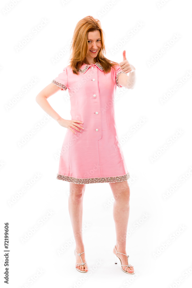 model isolated positive attitude thumbs up model isolated positive attitude thumbs up