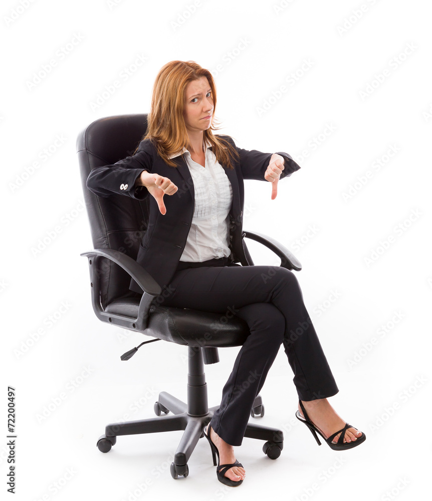 negative model showing thumbs down negative model showing thumbs down