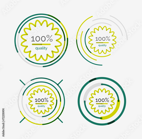 Thin line neat design logo set, premium quality