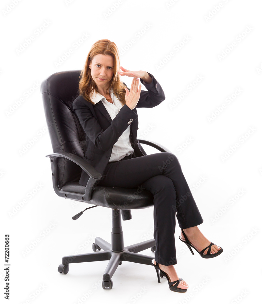 model isolated on plain background hand gesture break sign model isolated on plain background hand gesture break sign