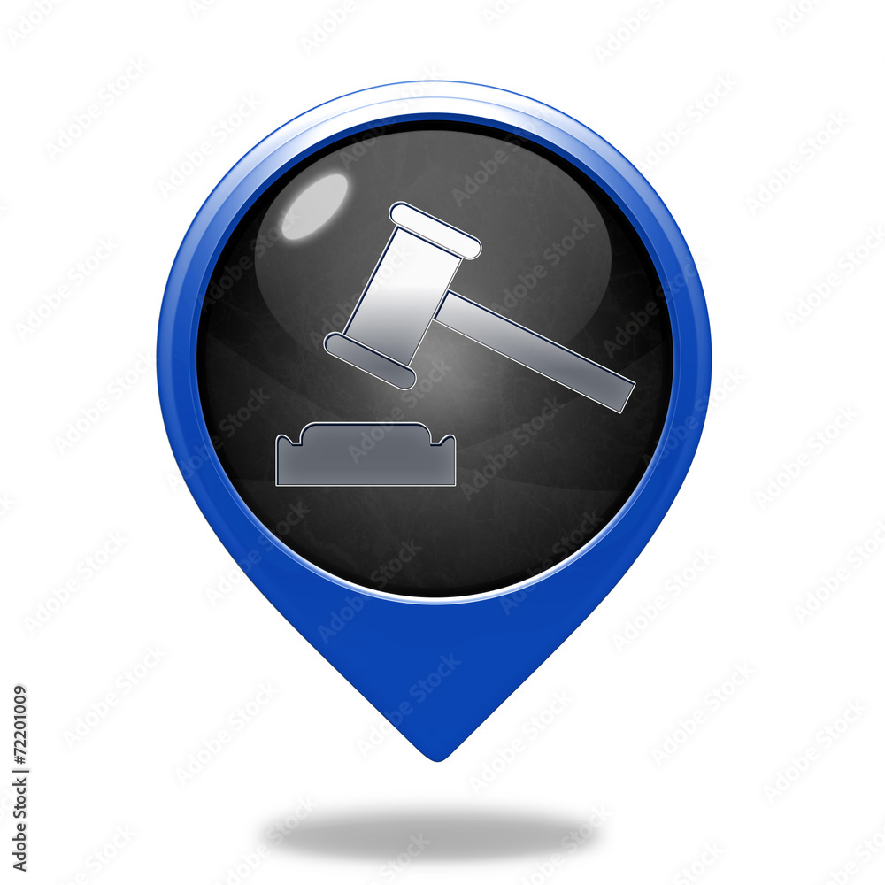 Auction pointer icon on white background Auction pointer icon on white background