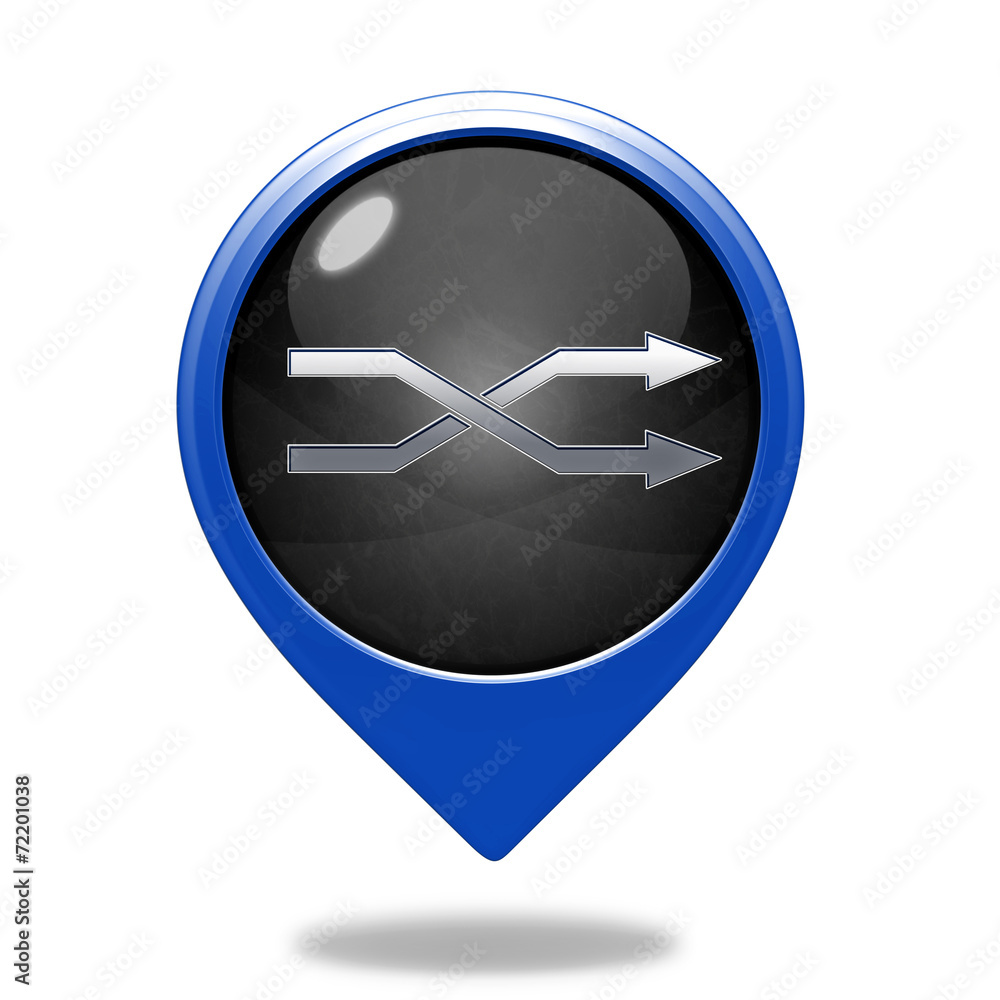 Music pointer icon on white background Music pointer icon on white background