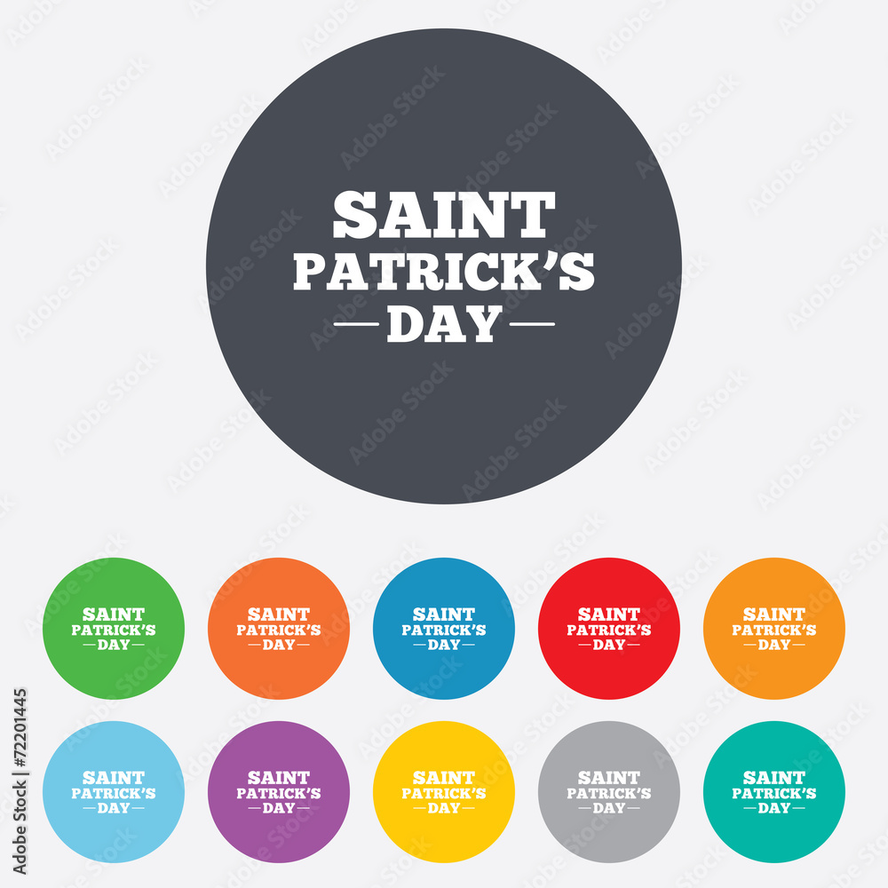 Saint Patrick sign icon. Holiday symbol. Saint Patrick sign icon. Holiday symbol.