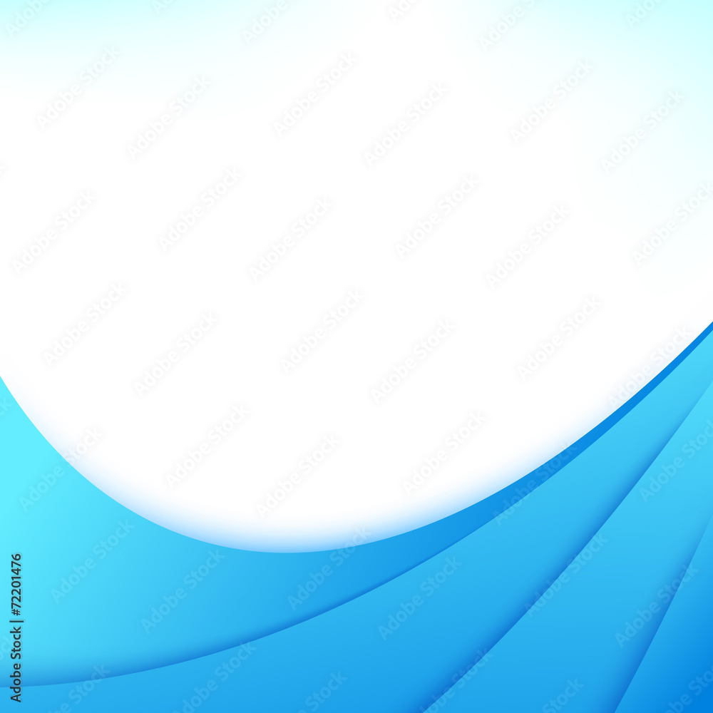Blue business flyer wave line design template Blue business flyer wave line design template