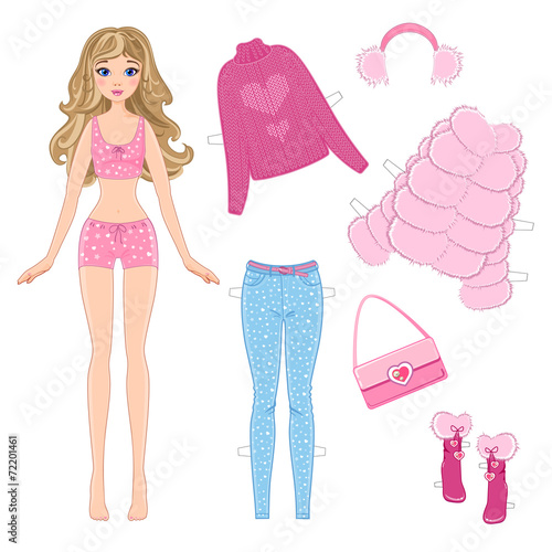 paper doll with clothes