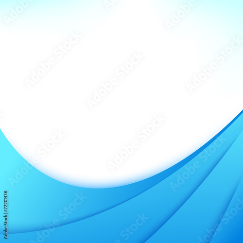 Blue business flyer wave line design template