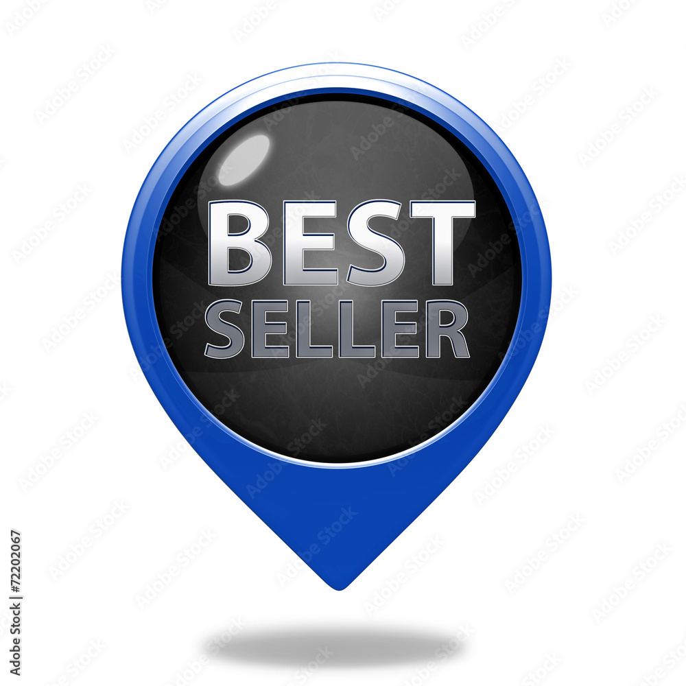 Best seller pointer icon on white background Best seller pointer icon on white background