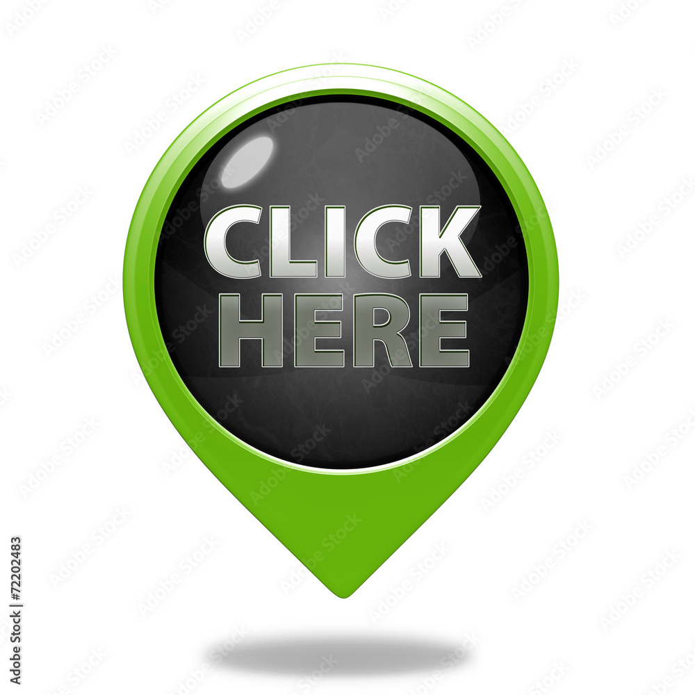Click here pointer icon on white background Click here pointer icon on white background
