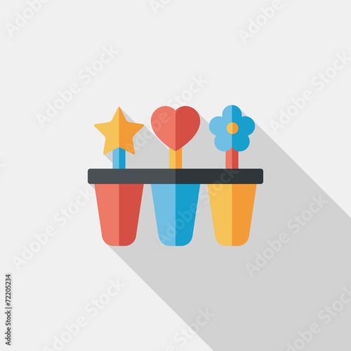 kitchenware ice maker flat icon with long shadow,eps10