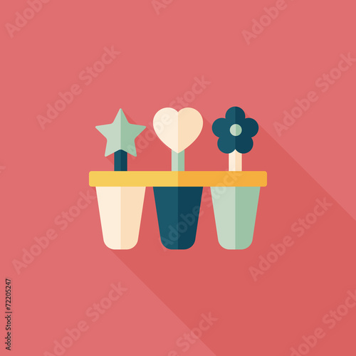 kitchenware ice maker flat icon with long shadow,eps10