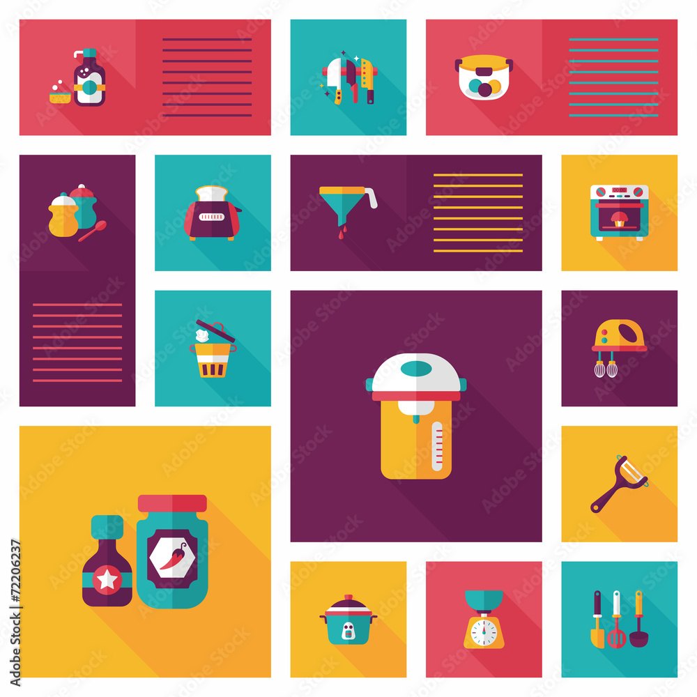 Kitchenware flat app ui background,eps10 Kitchenware flat app ui background,eps10