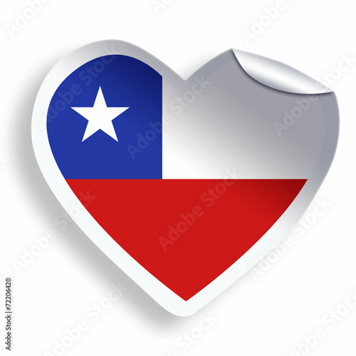 Heart sticker with flag of Chile isolated on white Free Download Heart sticker with flag of Chile isolated on white - GFXLoad