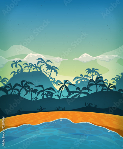 Summer Tropical Desert Island