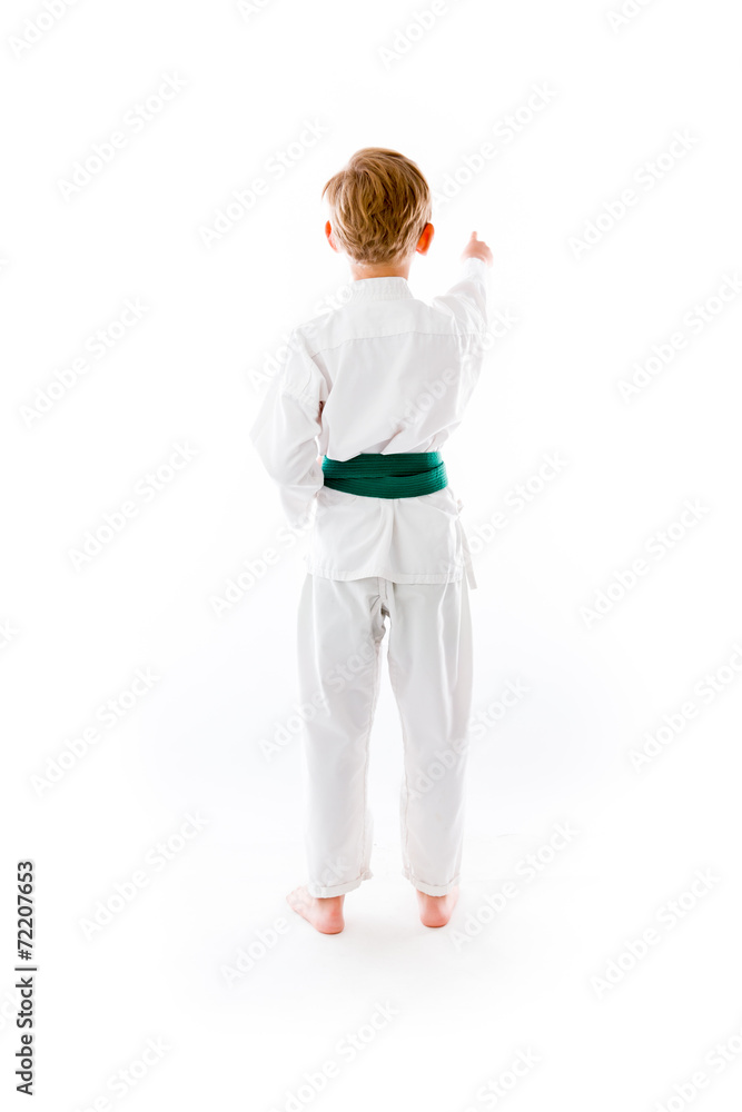 model isolated on plain background back pointing model isolated on plain background back pointing
