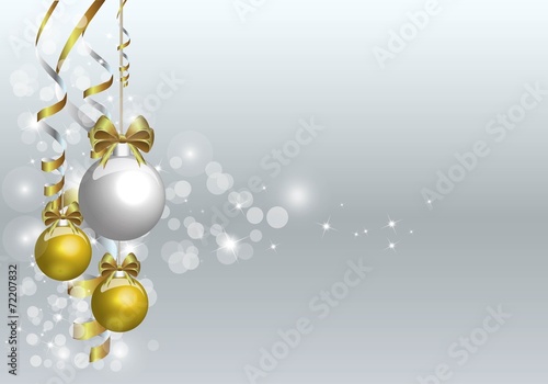 chrstmas background in gold and silver