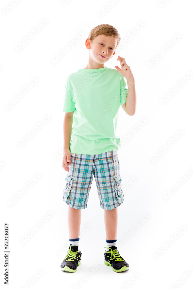 model isolated with fingers crossed for luck model isolated with fingers crossed for luck