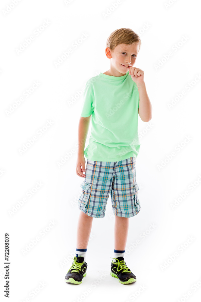 Nervous model bting finger nails Nervous model bting finger nails