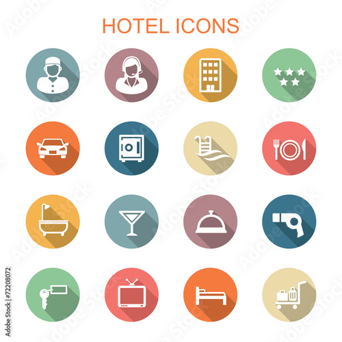 hotel long shadow icons