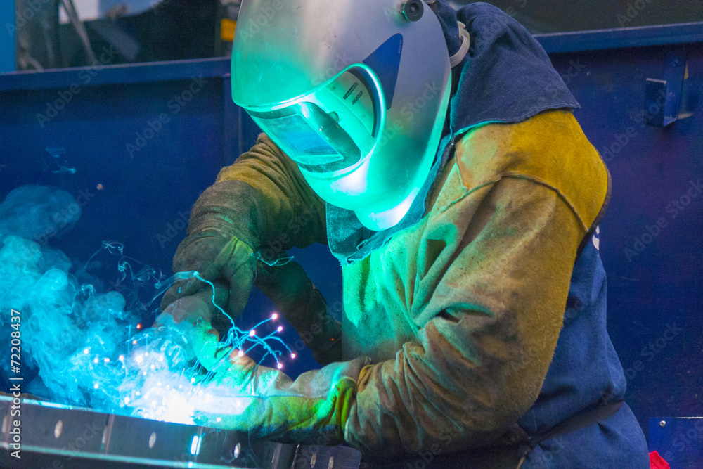 Welder working very hard Welder working very hard