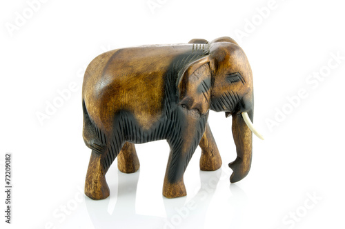 Handcraft wood elephant sculpture