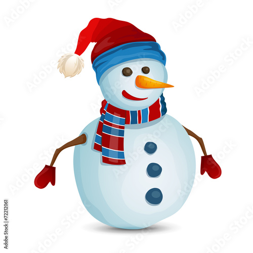 Cuadro en lienzo Snowman isolated