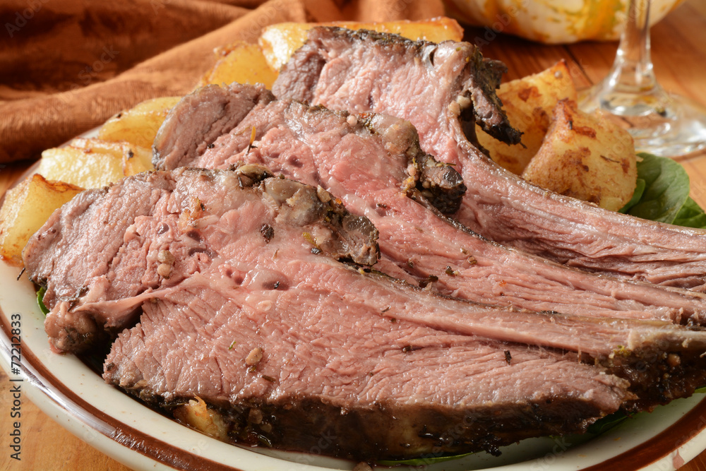 Sliced rack of lamb Sliced rack of lamb