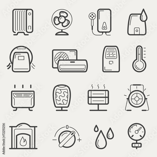 Climatic equipment icons