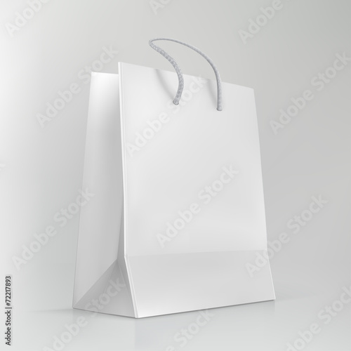 Shopping bag isolated on white background, vector illustration