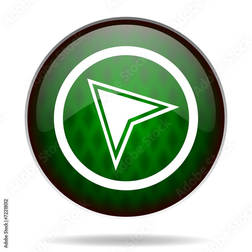 navigation green internet icon