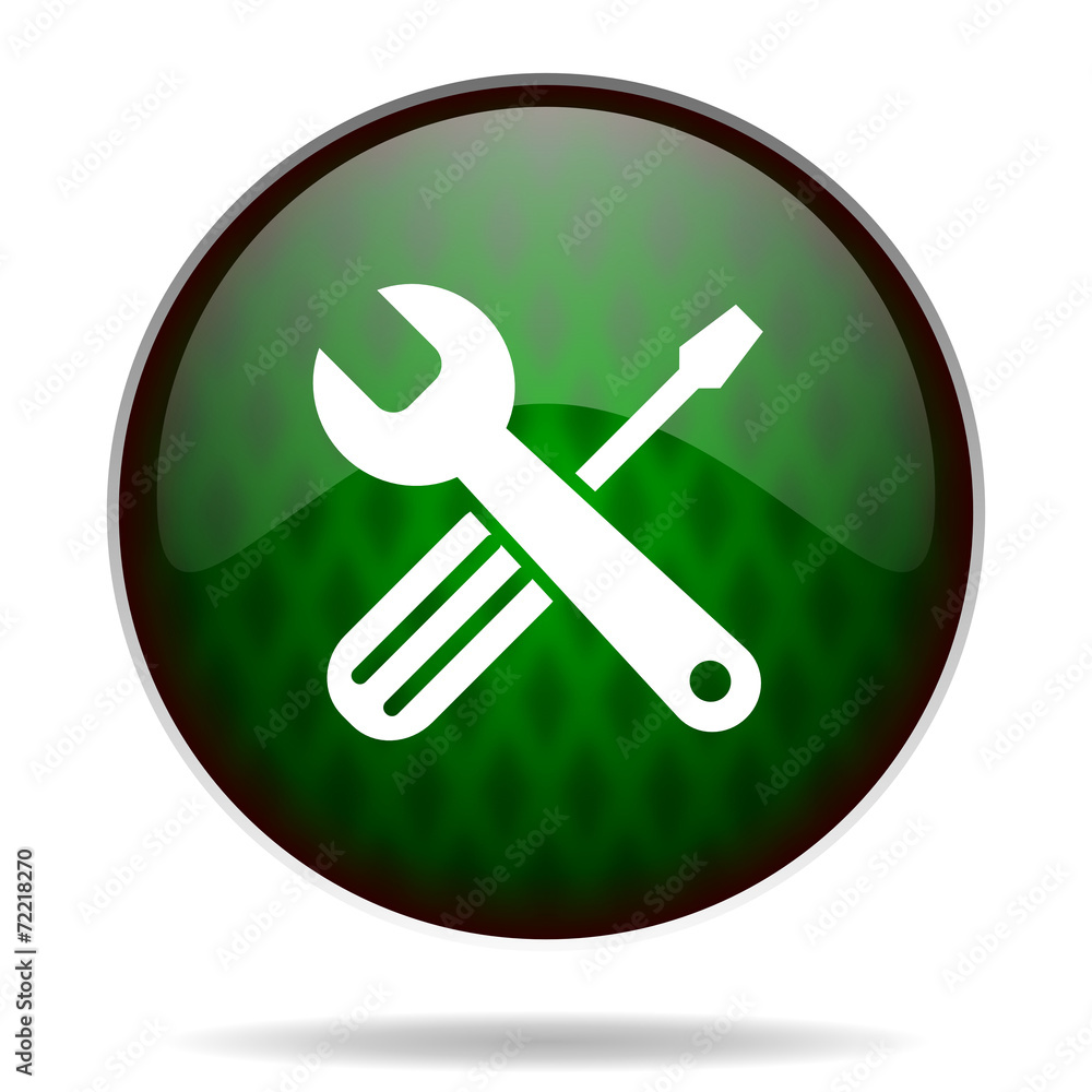 tools green internet icon