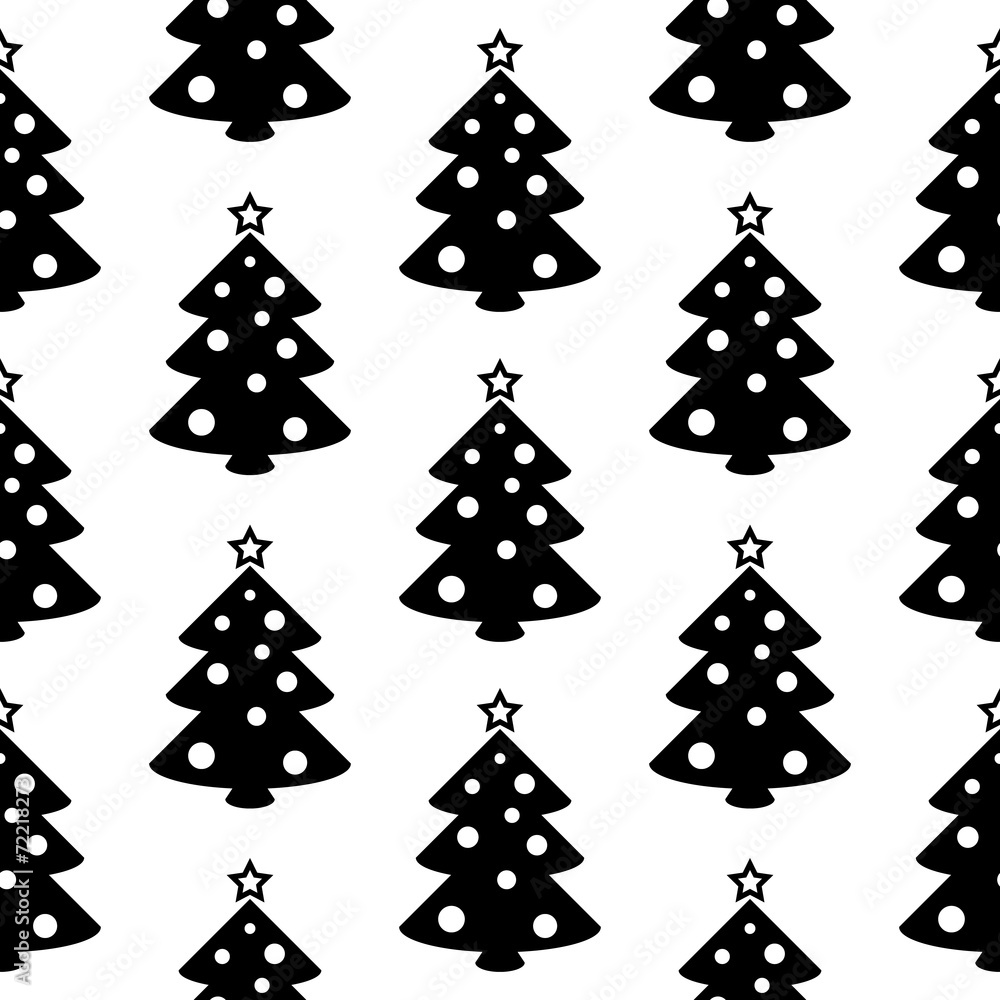 Obraz premium Christmas tree symbol seamless pattern