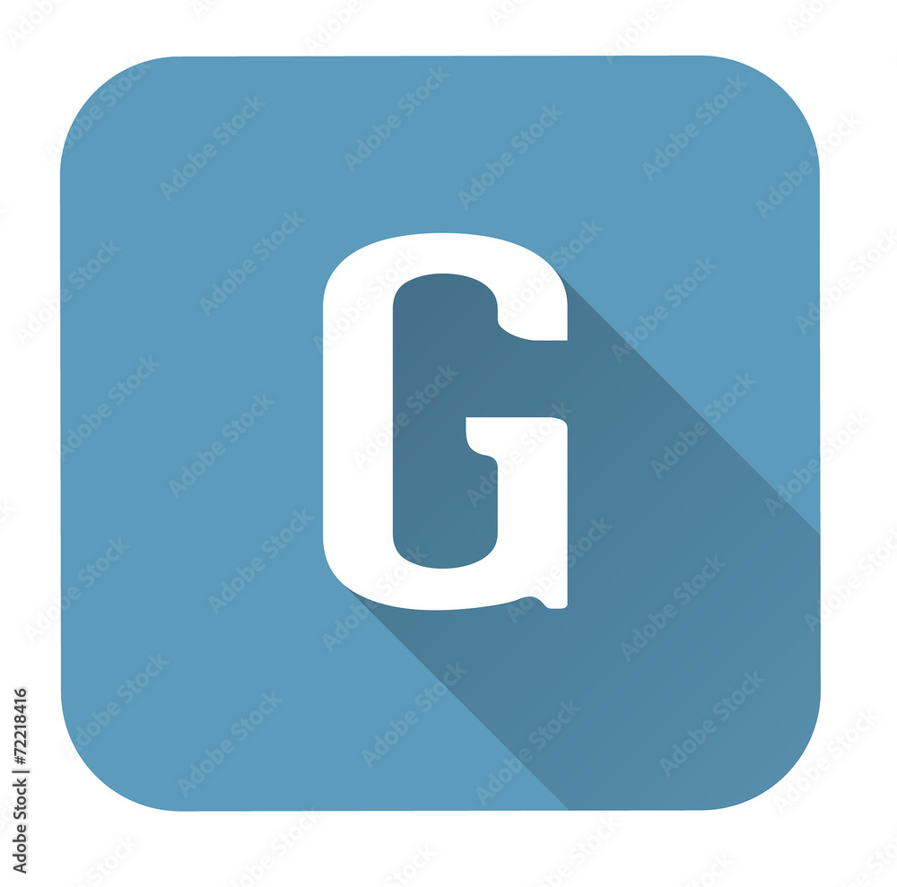 Letter g alphabet, flat icon Letter g alphabet, flat icon
